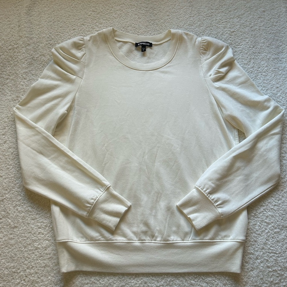 Express Cream Long Sleeve Top
